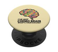 I've Got Chemo Brain Qual è la tua scusa Cancro Puzzle Pieces PopSockets PopGrip Adesivo