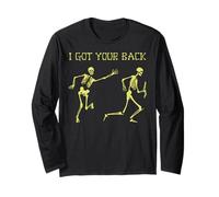 I've Got Your Back Halloween Skeleton Skull Uomini Donne Maglia a Manica