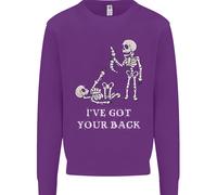 Ive Got Your Back Slogan Divertente Scheletro Bambini Felpa Maglione