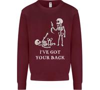 Ive Got Your Back Slogan Divertente Scheletro Bambini Felpa Maglione
