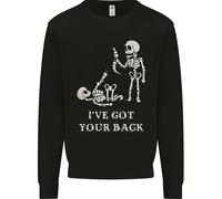 Ive Got Your Back Slogan Divertente Scheletro Bambini Felpa Maglione