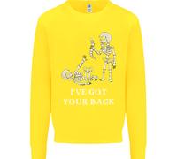 Ive Got Your Back Slogan Divertente Scheletro Bambini Felpa Maglione