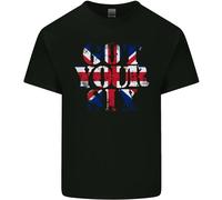 Ive Got Your Six Bandiera Union Jack Militare Paras Uomo T-Shirt in Cotone