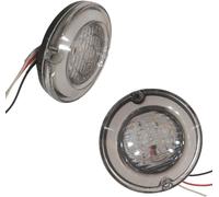 Iveco Vintage Rotondo LED Posteriore Luce Montaggio 12V Coda Ambra Trasparente