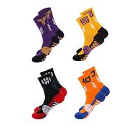 Ivedin Set Calzini Tecnici Sportivi per Bambino | Prestazioni, Resistenza e Morbidezza | Cotone Traspirante | Sport ad Alte Prestazioni | Taglia Unica 28-34 EU | 8-13 anni (Pack 4)