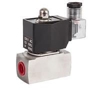 IVEKYKIBC Elettrovalvola a pistone for Acido antisettico, in Acciaio Inox, normalmente Chiusa, for Acqua, Liquido, Olio, Gas, Vapore, valvole a 2 Vie, 150 °C, 1 Pezzo(AC 110V,0.5 inch)