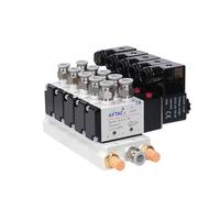 IVEKYKIBC Elettrovalvola Multi-Via combinata 4V210-08 DC12V 24V AC220V con raccordi 5 Porte 2 Posizioni Elettrovalvole(Dc12v 4mm Fittings,7 Stations)