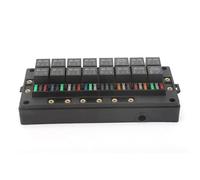 IVEKYKIBC Scatola relè Fusibile Impermeabile for Auto a 24 Vie da 12 V, Blocco relè da 16 Pezzi, portafusibili ATC/ATO da 24 Pezzi, Blocco relè Universale