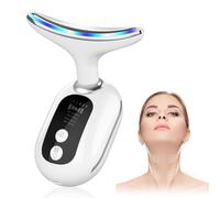 IVEOPPE Massaggiatore viso - 4 modalità di sollevamento del viso, massaggiatore viso 45 ℃ V per la rimozione di rughe e tonificanti della pelle, dispositivo Ems viso, massaggiatore vibrante, bianco
