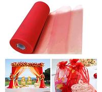 IVEOPPE Rotolo di Tulle Rosso 30cm x 91,4m, 100 Yards