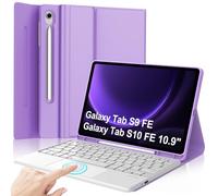 IVEOPPE Tastiera per Samsung Galaxy Tab S9 FE/S10 FE 10.9"/S9 11" con Touchpad, Cover Tastiera Trackpad Italiana Bluetooth per Samsung Galaxy Tab S9 2023/S9 FE 2023/S10 FE 2025,Viola Chiaro