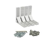 Iverntech 4 staffe angolari per piastre di giunzione interne per profilato in alluminio 2020 con 16 dadi M5T; 16 viti M5; 1 chiave a brugola