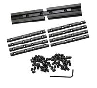 Iverntech 8Pcs Nero Linea retta Staffe Angolo Connettore per 4040 Serie Profilo di Estrusione in Alluminio con Vite M6 per 8mm Slot 40 Guida di Estrusione