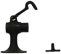 Ives FS446 3 3/4" altezza cast Brass Floor Door stop with Manual hold-open Hook, oil Rubbed Bronze