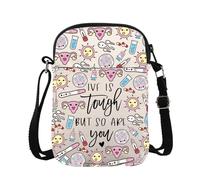 IVF infertilità a tema donna borsa a tracolla IVF is Tough But So Are You Messenger Bag Relief Support Gift, Ivf Cb, 15*21*2cm