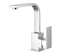 iVIGA Rubinetto da cucina ad alta pressione, in acciaio inox, girevole a 360°, miscelatore monocomando, miscelatore cromato (Cromo)