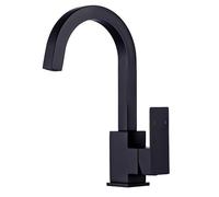 iVIGA Rubinetto da cucina, girevole a 360°, rubinetto da cucina ad alta pressione, in acciaio inox, per cucina, camper, bagno(Nero)