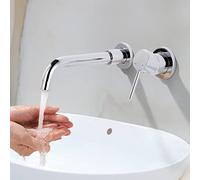 iVIGA Rubinetto per lavabo, girevole a 360°, rubinetto da incasso, in rame con perlatore M24 Neoperl, per risparmiare acqua, cromato