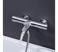 iVIGA Rubinetto termostatico per vasca da bagno con blocco di sicurezza a 38 °C