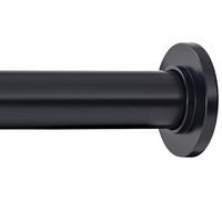 Ivilon Asta per tenda a molla per finestre o doccia, da 61 a 91 cm, colore: nero