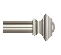 Ivilon Bastone per tende da finestra, design quadrato, 3,8 cm, da 71 a 122 cm, nichel satinato