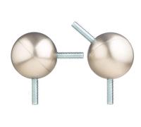 Ivilon Connettore angolare per asta per tende a bovindo, per aste da 5/8 a 1-1/8 pollici, nichel spazzolato