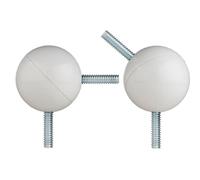 Ivilon Connettore angolare per finestra a bovindo, per asta tenda da 1,6 a 2,8 cm, bianco