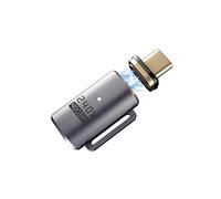 IVIVTOR Adattatore magnetico USB C - 240 W magnetico USB C adattatore 24 pin con velocità di trasmissione 40 gbps adatto per laptop, tablet cellulare, cellulare grigio