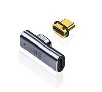 IVIVTOR Adattatore USB C Magnetico - 140W Adattatore Magnetic USB-C 90 Gradi Trasmissione dati a 40 Gbps per Laptop, Tablet, Telefono