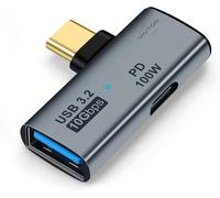 IVIVTOR Adattatore USB C OTG 3.2 - Splitter USB C A Ricarica Rapida PD 100 W Per Laptop Tablet E Telefono