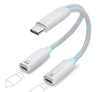 IVIVTOR Splitter Caricabatterie Cuffie USB-C - Adattatore Audio e 100W Diricarica Rapida cavo 2 in 1 per telefoni e dispositivi di tipo C