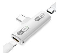 IVIVTOR USB-C a Light-ning Adattatore per Cuffie - 2 in 1 100W Ricarica Rapida & Adattatore Audio Lighting per Computer portatili Tablet Smartphone - Bianco