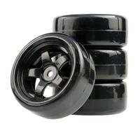 IVLAZLRG 1/10 RC Drift Auto Wheel And Pney Set Compatibile con Modelli D3 D4 D5(Black D 4PCS)