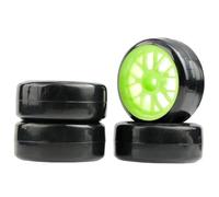 IVLAZLRG 1/10 RC Drift Auto Wheel And Pney Set Compatibile con Modelli D3 D4 D5(Green A 4PCS)
