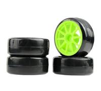 IVLAZLRG 1/10 RC Drift Auto Wheel And Pney Set Compatibile con Modelli D3 D4 D5(Green C 4PCS)