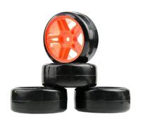 IVLAZLRG 1/10 RC Drift Auto Wheel And Pney Set Compatibile con Modelli D3 D4 D5(Red B 4PCS)