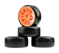IVLAZLRG 1/10 RC Drift Auto Wheel And Pney Set Compatibile con Modelli D3 D4 D5(Red C 4PCS)