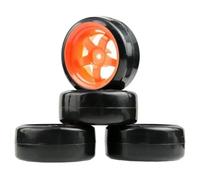 IVLAZLRG 1/10 RC Drift Auto Wheel And Pney Set Compatibile con Modelli D3 D4 D5(Red D 4PCS)