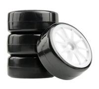 IVLAZLRG 1/10 RC Drift Auto Wheel And Pney Set Compatibile con Modelli D3 D4 D5(Whtie C 4PCS)