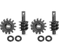 IVLAZLRG 2 Pezzi in Acciaio Ingranaggi Worm differenziali per Overdrive Anteriore e Posteriore Compatibile con SCX24 1/24 RC Crawler Auto di aggiornamento Accessori(14T 2T Worm Gear Set)