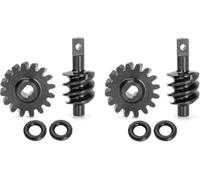 IVLAZLRG 2 Pezzi in Acciaio Ingranaggi Worm differenziali per Overdrive Anteriore e Posteriore Compatibile con SCX24 1/24 RC Crawler Auto di aggiornamento Accessori(16T 2T Worm Gear Set)