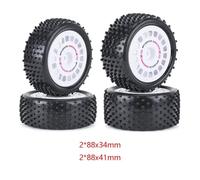 IVLAZLRG 4 pneuli da 88 mm Fuori Strada Fuoristrada compatibili con 1/10 104001 TT-02B DT-02 RC Car Racing Rims Parti(White)