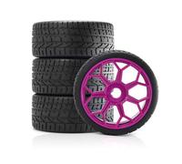 IVLAZLRG 4pcs da 2,9 Pollici di Pneumatici RC 3,94 Pollici OD con Ruote a Nido d'Ape compatibili con l'infrazione Criminale 6s(Purple)