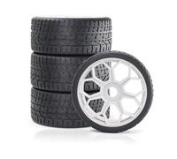 IVLAZLRG 4pcs da 2,9 Pollici di Pneumatici RC 3,94 Pollici OD con Ruote a Nido d'Ape compatibili con l'infrazione Criminale 6s(White)