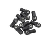 IVLAZLRG Abbazzina di plastica angolare Dritta M4 estremità con Sfera per Pivot da 7 mm Compatibile con Elemento Crawler rc 1/10 TF2 CC01 Building Link(Straight 10PCS)