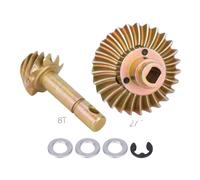 IVLAZLRG AMK RC Auto Metal Gevel Gear Compatibile con 1/10 RC Crawler II AR44/45 ASSE portale 30T 8T Overdrive Pesante