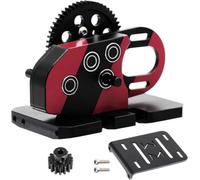IVLAZLRG Cambio differenziale AMK 30% in Metallo Overdrive con Piastra Skid Compatibile con sistemi di Trasmissione 1/10(Red)