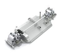 IVLAZLRG Pacchetto di addestramento differenziale Centrale della Piastra Inferiore in Metallo Compatibile con 1 14 144010 144001 144002 Parti di Auto RC(Argent)