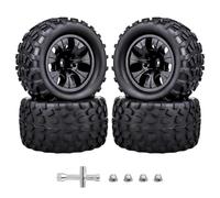 IVLAZLRG Pneumatici per Ruote RC Pre-incorsa da 12 mm compatibili con Veicoli in Scala 1/10 Come Stampede 4x4 e 2WD