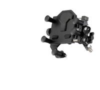 IVLAZLRG Porta del Telefono per motociclette universali in Alluminio poggiatili per telefonia Mobile a 360 Gradi per motocicli per motociclette(H68M8BK)